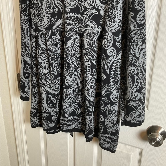 Style Co Paisley Cardigan Light Coat Long size X-Large 100% cotton - Picture 8 of 11